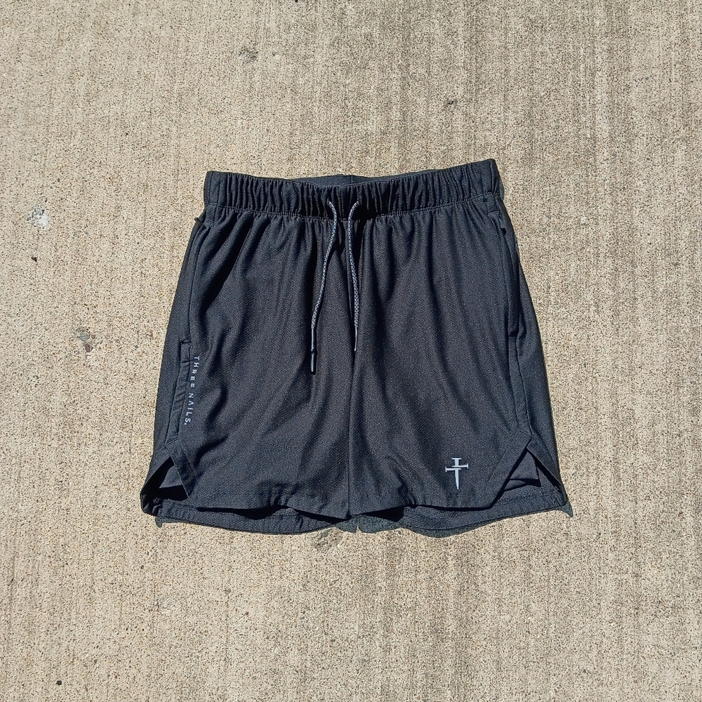 Three Nails Pro Tech 2.0 Shorts Men’s Medium Black Performance Lined Drawstring